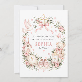 Carte de baptême personnalisée pour fille | Baptêm