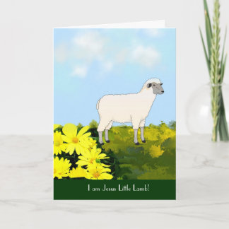 Carte de baptême pour enfants Little Lamb