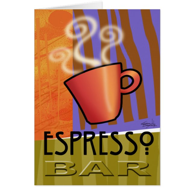 Carte de barre de café express (Devant)