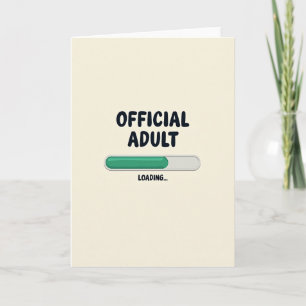 Carte de barre de progression adulte