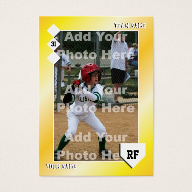 Carte de base-ball personnalisée (Devant)