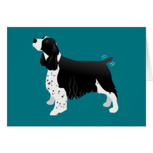 Carte de base Black English Springer Spaniel