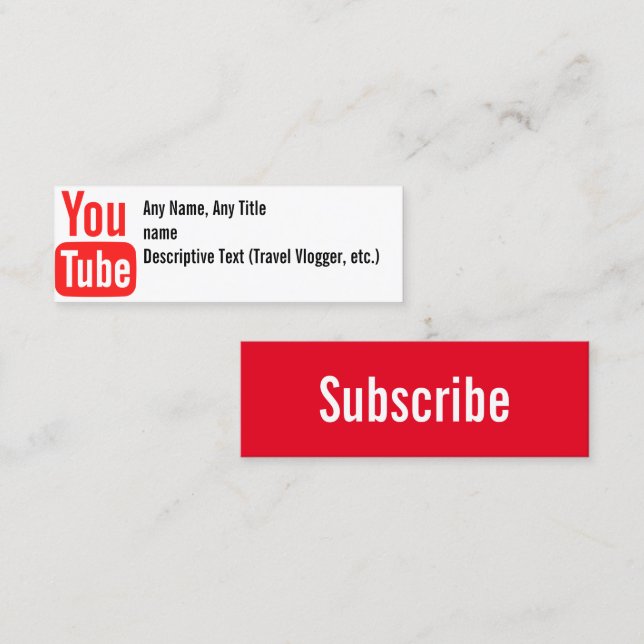 Carte de base des médias sociaux (Devant / Derrière)