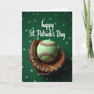 Carte de baseball à motif vert