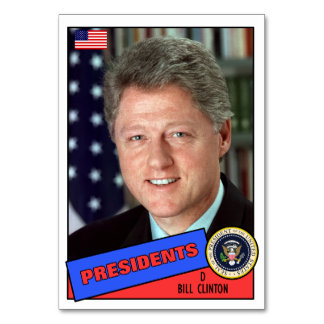 Carte de baseball Bill Clinton