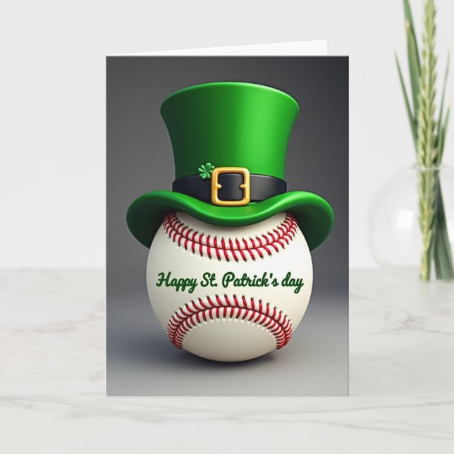 Carte de baseball Casquette verte (Devant)