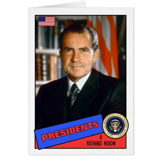 Carte de baseball de Richard Nixon (Devant)