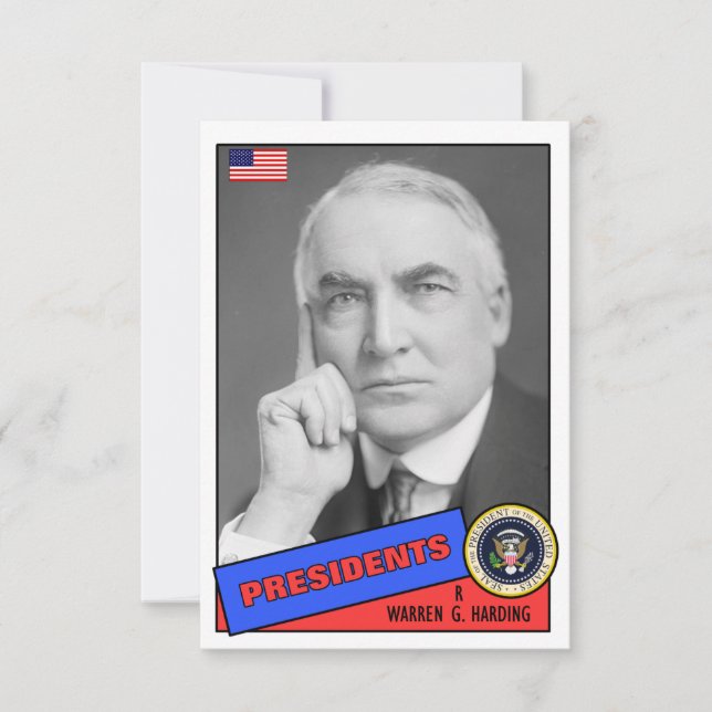 Carte de baseball de Warren G. Harding (Devant)