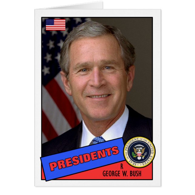 Carte de baseball George W. Bush (Devant)