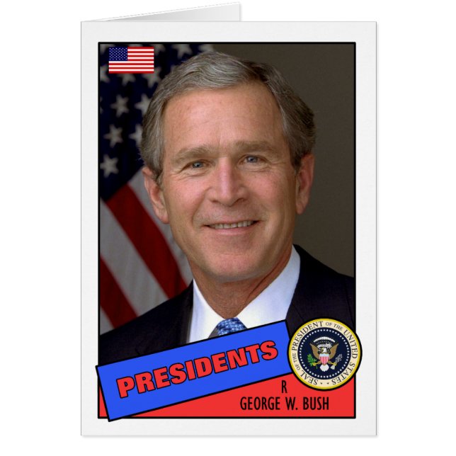 Carte de baseball George W. Bush (Devant)
