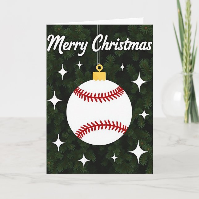 Carte de Baseball Joyeux Noël (Devant)