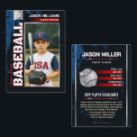 Carte de baseball personnalisée, carte de joueur r<br><div class="desc">Transformez votre joueur de ballon en étoile grâce à notre Carte de Trading Modern Red Baseball aux couleurs noir, rouge et argent ! Ajoutez leur photo, leur stats et leurs réalisations pour un gardien personnalisé qui est parfait pour les cadeaux d'équipe, les prix de l'entraîneur ou un souvenir amusant à...</div>