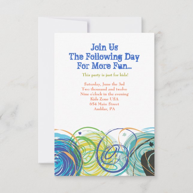 Carte de Bat mitzvah du bar ARTSY FARTSY (Devant)