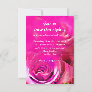Carte de Bat mitzvah NEON ROSE WATERCOLOR