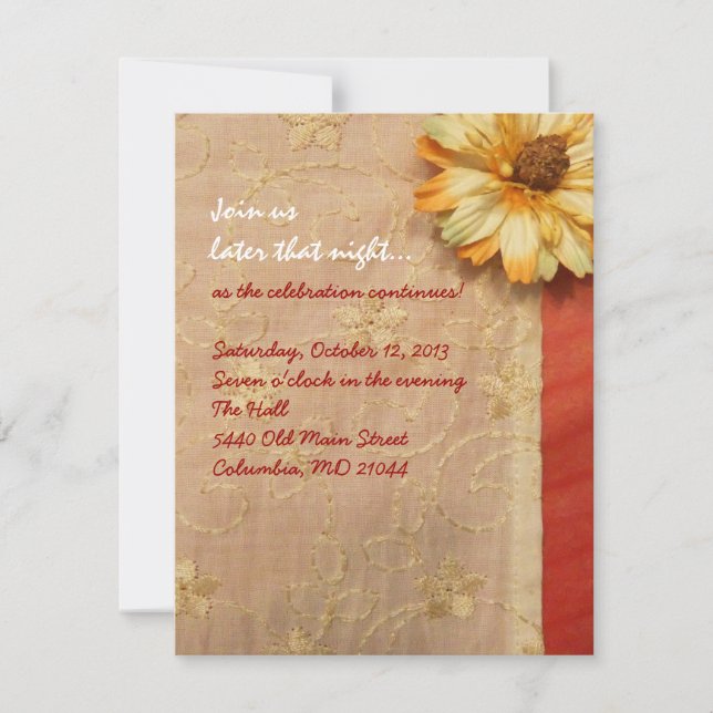 Carte de Bat mitzvah vintage FALL BEAUTY (Devant)
