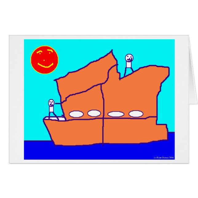 Carte de bateau (Devant horizontal)