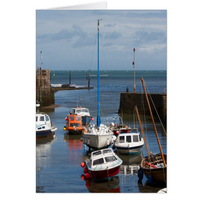 Carte de bateaux de port de Lynmouth (Devant)