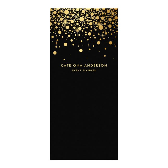 Carte de bâti d'entreprise Faux Gold Foil Confetti (Devant)