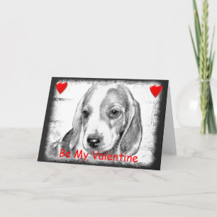 Carte de Beagle Puppy dog Valentines