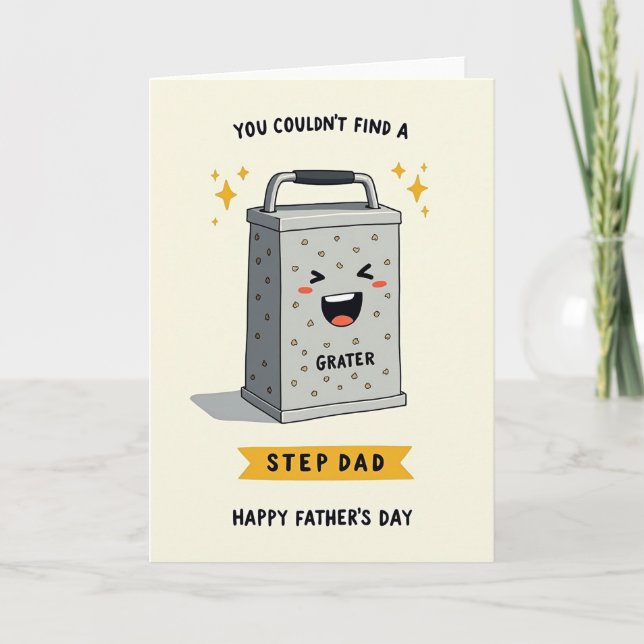 Carte de Beau-Père à Gratter Joyeuse (Devant)