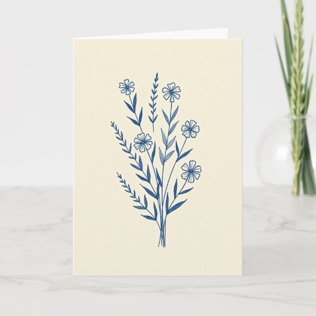 Carte de Beauté Botanique Bleue (Devant)