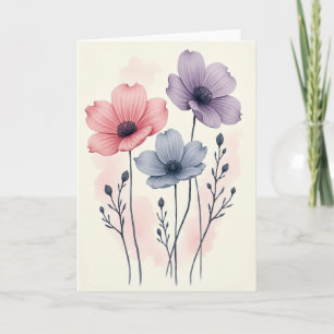 Carte de beauté florale à l'aquarelle