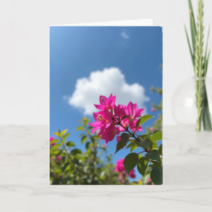 Carte de beauté florale azur