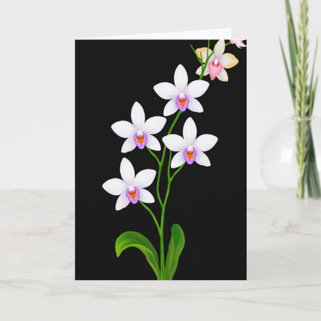 Carte de Beauté Florale Noire (Devant)