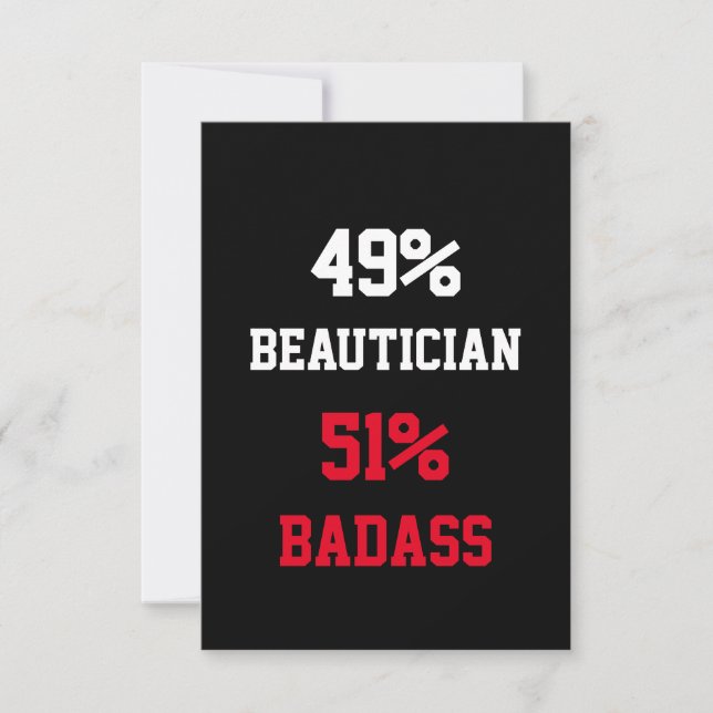 Carte de Beautician Badass (Devant)