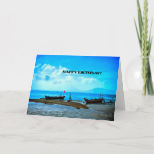 Carte de beaux-arts de joyeux anniversaire