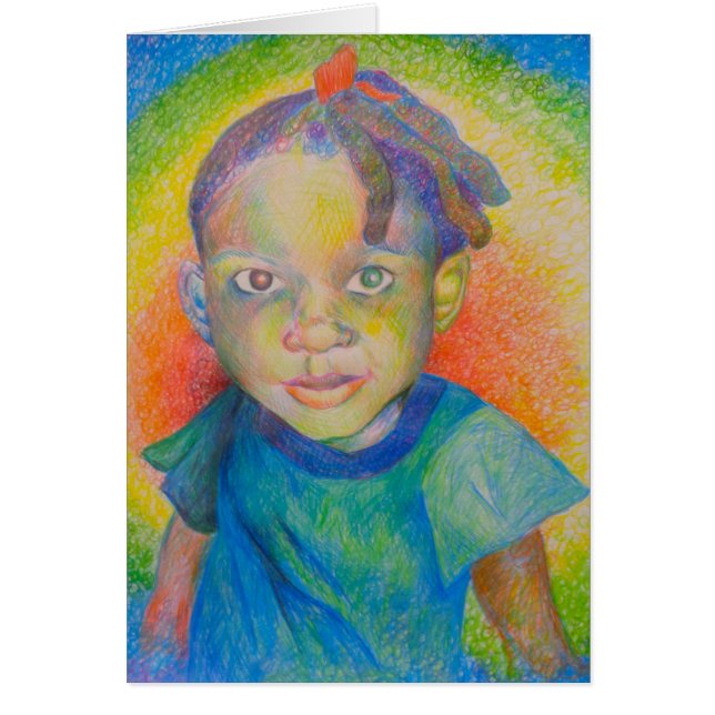 Carte de bébé d'arc-en-ciel (Devant)