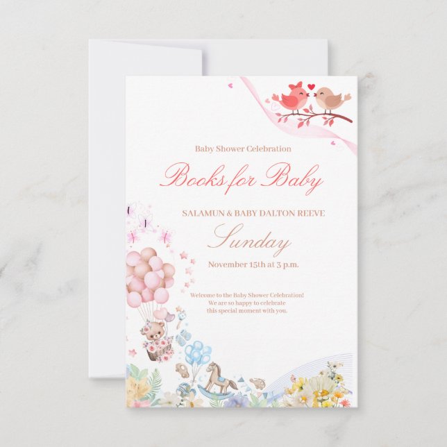 Carte de bébé pour baby shower Douces Oursons Amou (Devant)