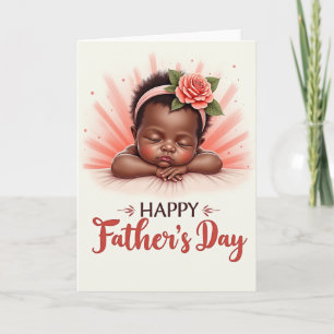 Carte de bébé pour la fête des pères florale
