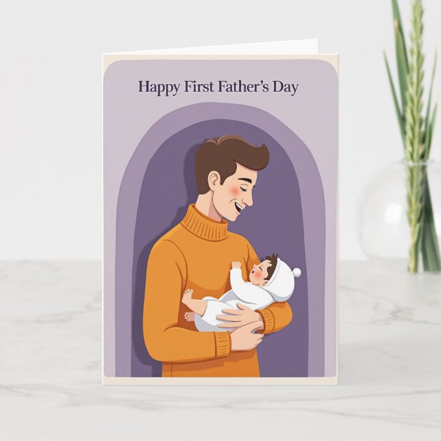 Carte de bébé pour la journée des parents joyeux (Devant)