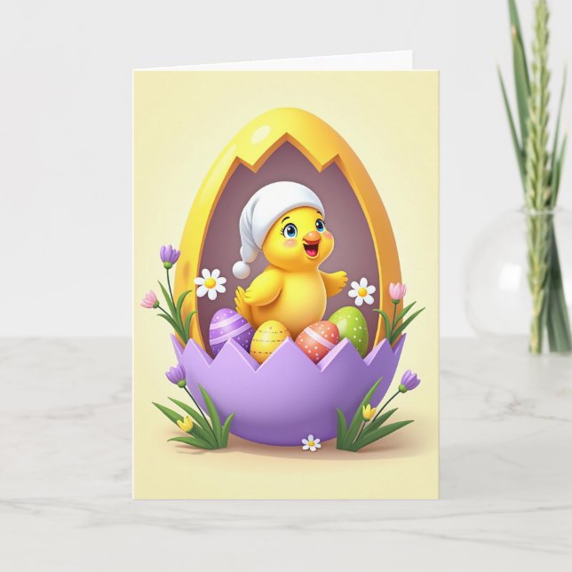 Carte de bébé pour un joyeux printemps (Devant)