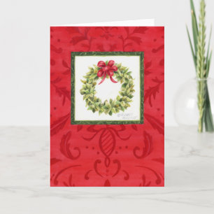Carte de Bénédiction chrétienne de Noël Damask Wre