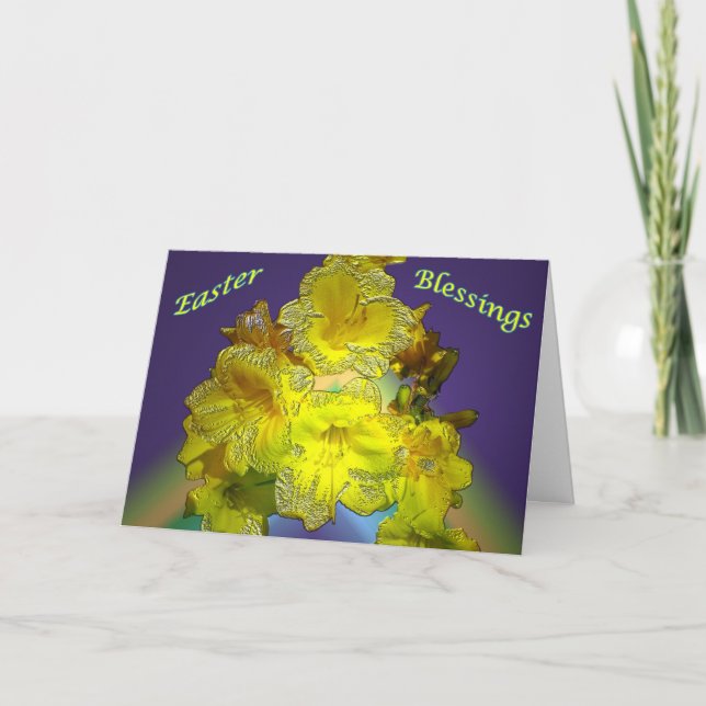 Carte de Bénédiction de Pâques Little Yellow Lilli (Devant)