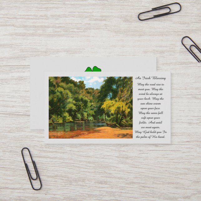 Carte de bénédiction de prière commémorative Ozark (Devant/Arrière en situation)