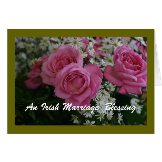 Carte de bénédiction du mariage irlandais (Devant horizontal)