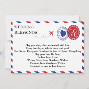 Carte de Bénédiction Mariage Airmail