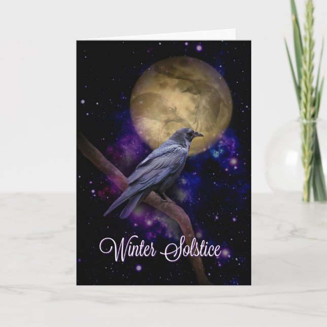 Carte de bénédictions du solstice d'hiver (Devant)