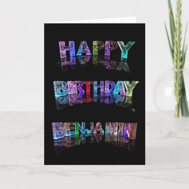 Carte de Benjamin de joyeux anniversaire (Devant)