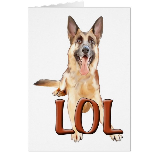Carte de berger allemand Bithday (Devant)