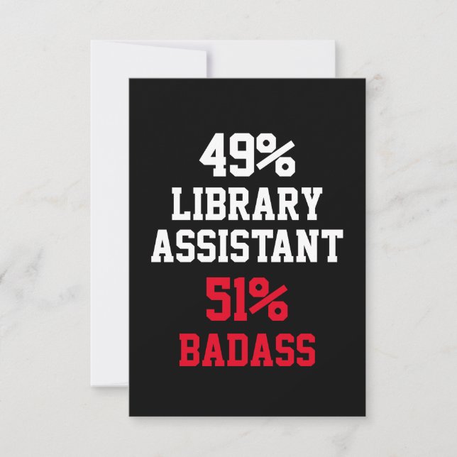 Carte de bibliothécaire adjoint badass (Devant)