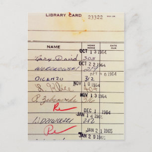 Carte de bibliothèque 23322