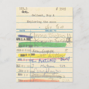 Carte de bibliothèque 3503 explorant la lune