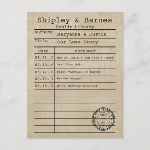 Carte de bibliothèque ancienne vintage pour l'arri