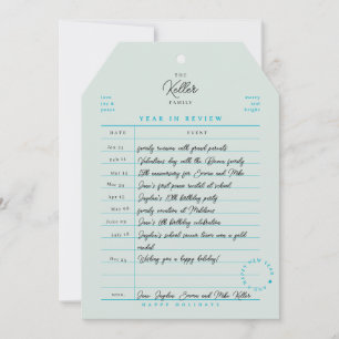 Carte de bibliothèque Bilan annuel Carte de vœux p