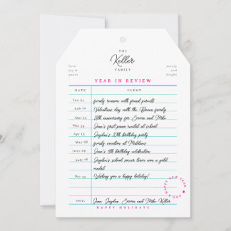 Carte de bibliothèque Bilan annuel de l'année Cart