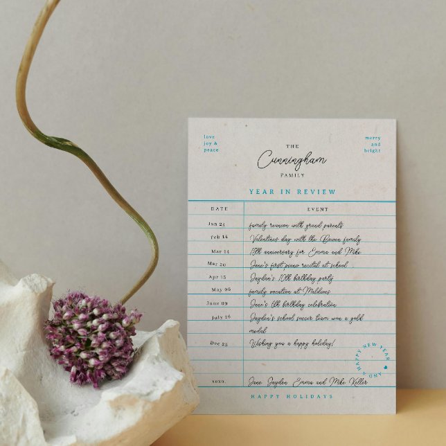 Carte de bibliothèque Bilan annuel Fête carte plat (Créateur téléchargé)